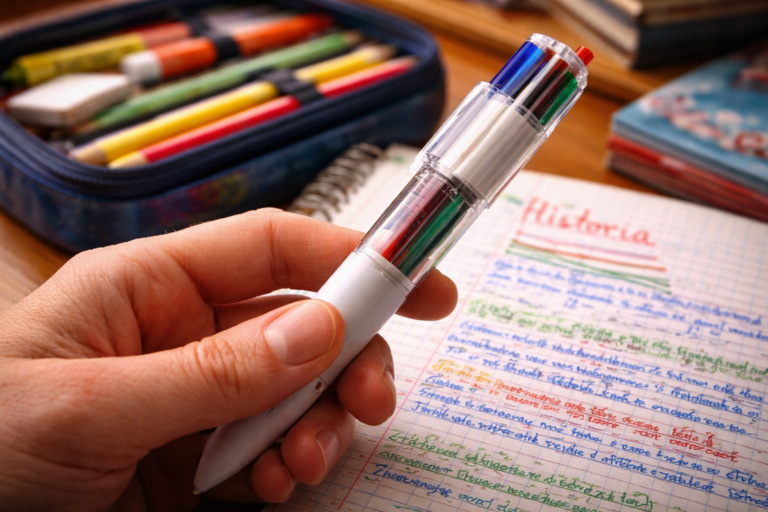 El boli de cuatro colores: poder absoluto en el estuche