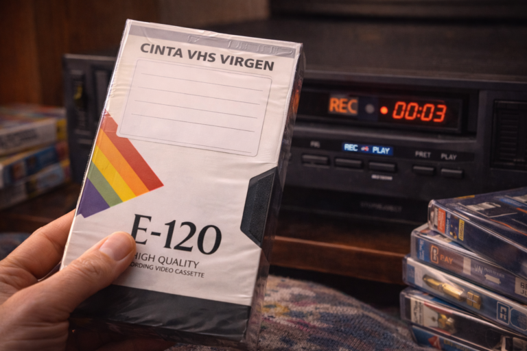 La cinta de vídeo virgen: grabar lo que daba la tele
