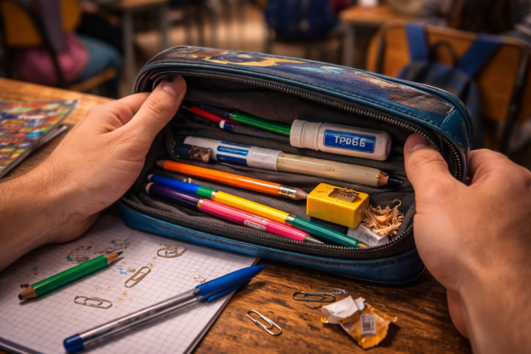 El estuche del colegio: el sonido del cierre al empezar el día