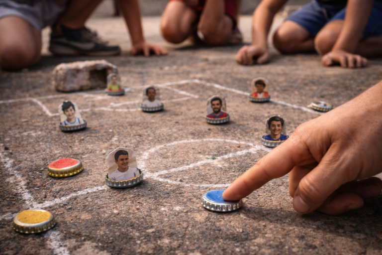 Las chapas: el Mundial se jugaba en el suelo