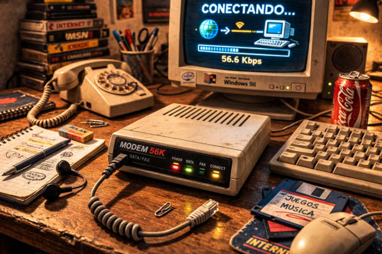 El sonido del módem de 56k: cuando conectarse era un ritual