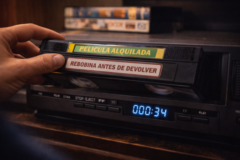 El VHS y el “rebobina antes de devolver”